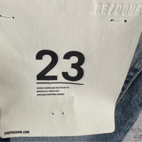 Re/Done Ultra High Rise Taper Jeans in Favorite Bleu 23 NWT (Needs Easy Fix) - Picture 6 of 8